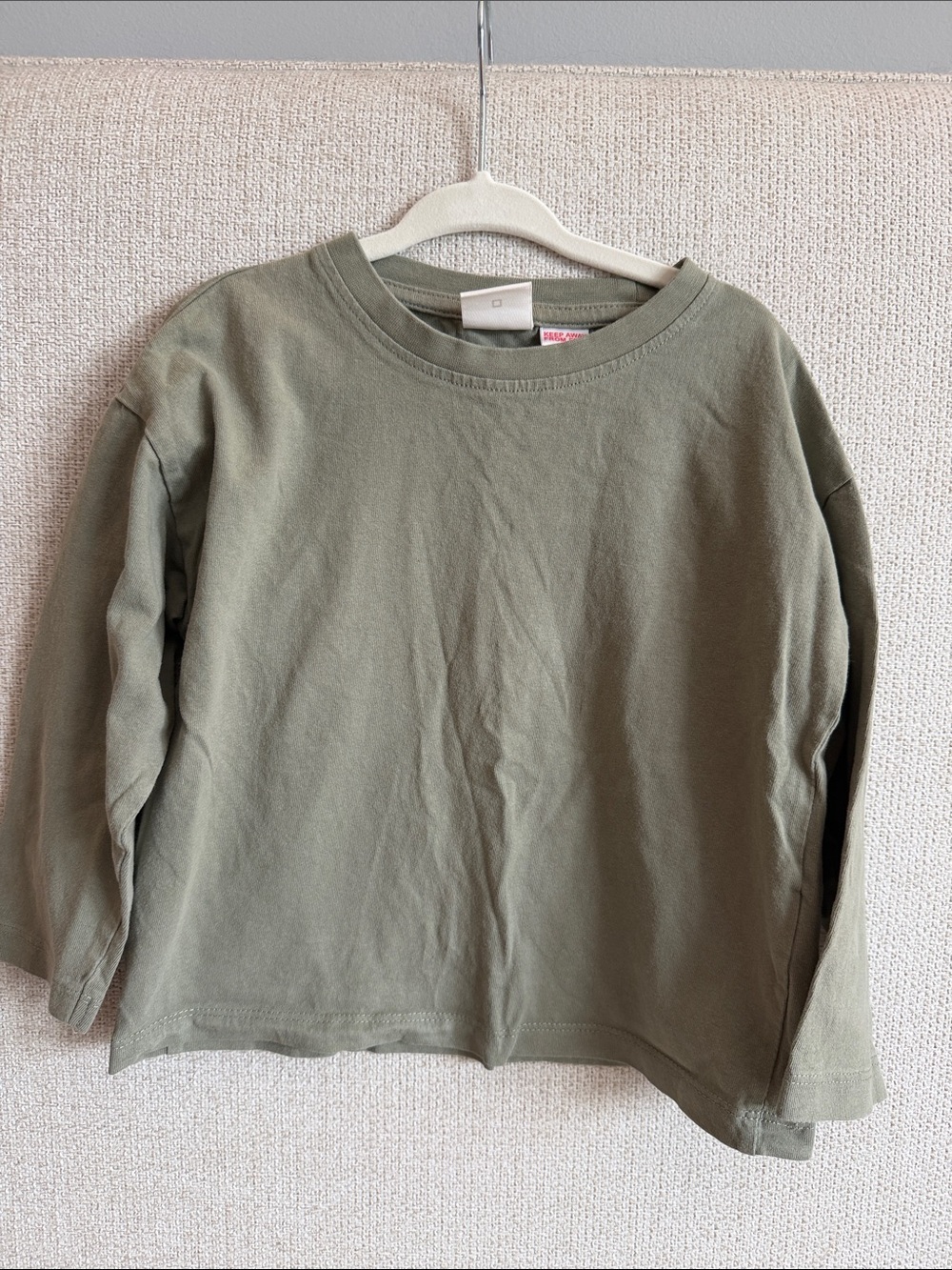 Zara Kids Olive Green Long-Sleeve Tee